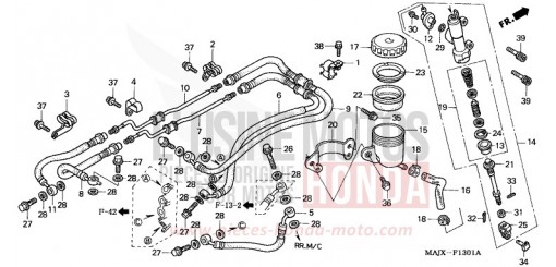 RR. BRAKE MASTER CYLINDER (ST1100A) ST1100AY de 2000